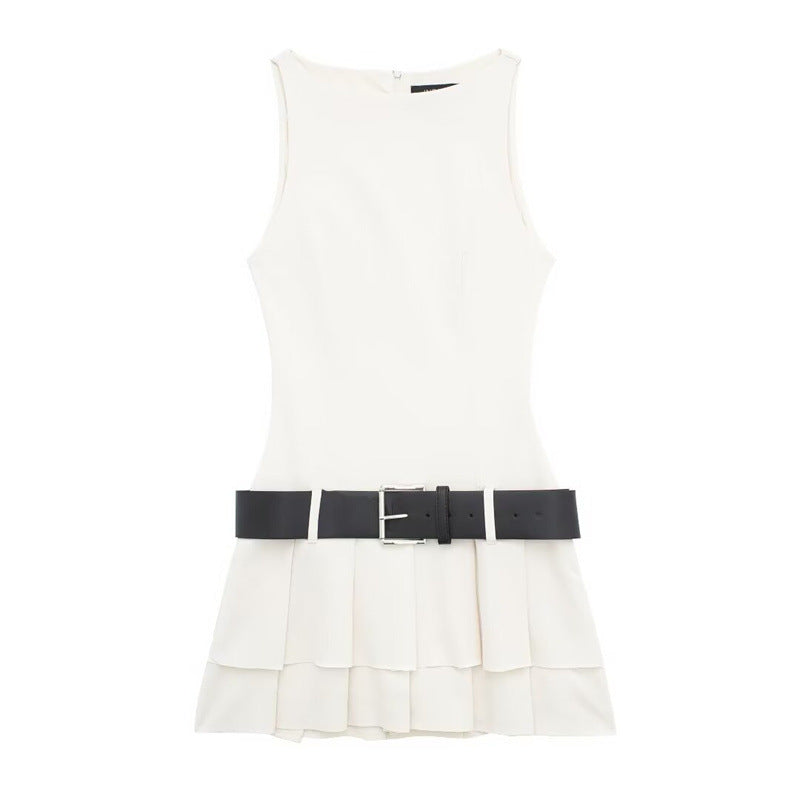 : "Elevate Your Style: Unleash the Power of Our High-Grade Sleeveless Vest Dress!"