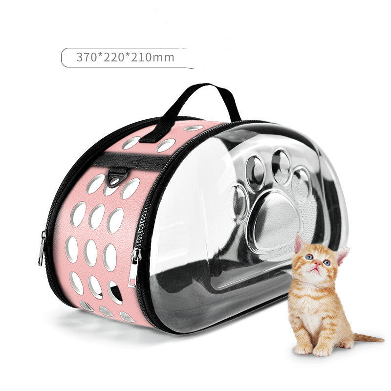 Foldable Cat Carrier Bag - Lightweight, Breathable, and Portable for Travel