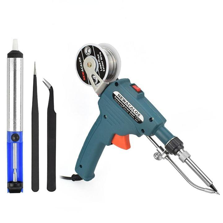 "Solder Like a Pro: Automatic Tin Soldering Machine with Manual Gun"