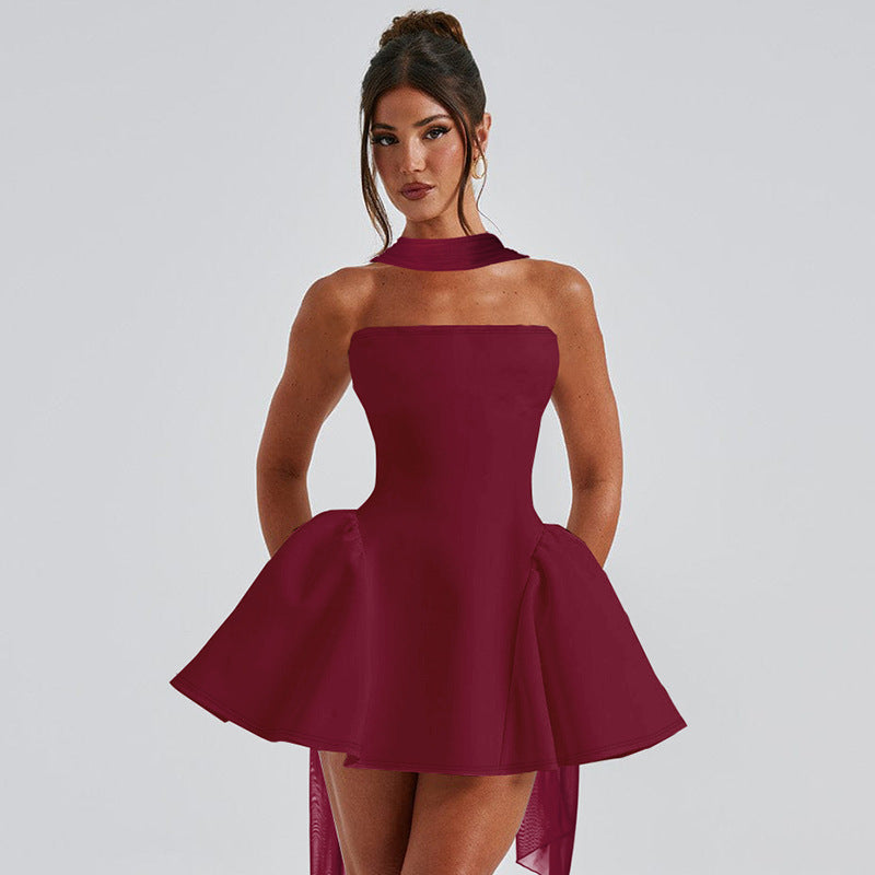 "TikTok's Hottest Dress: Sexy Tube Top with Back Zipper for Party Queens"