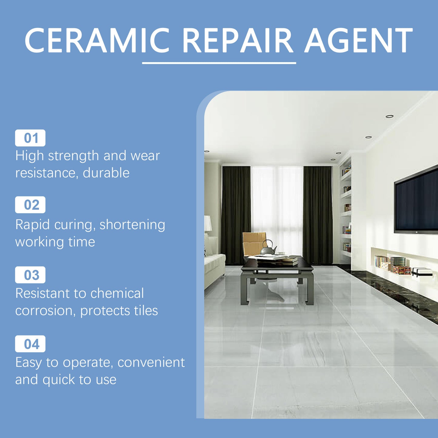 Tile Repair Glue Living Room And Kitchen Toilet