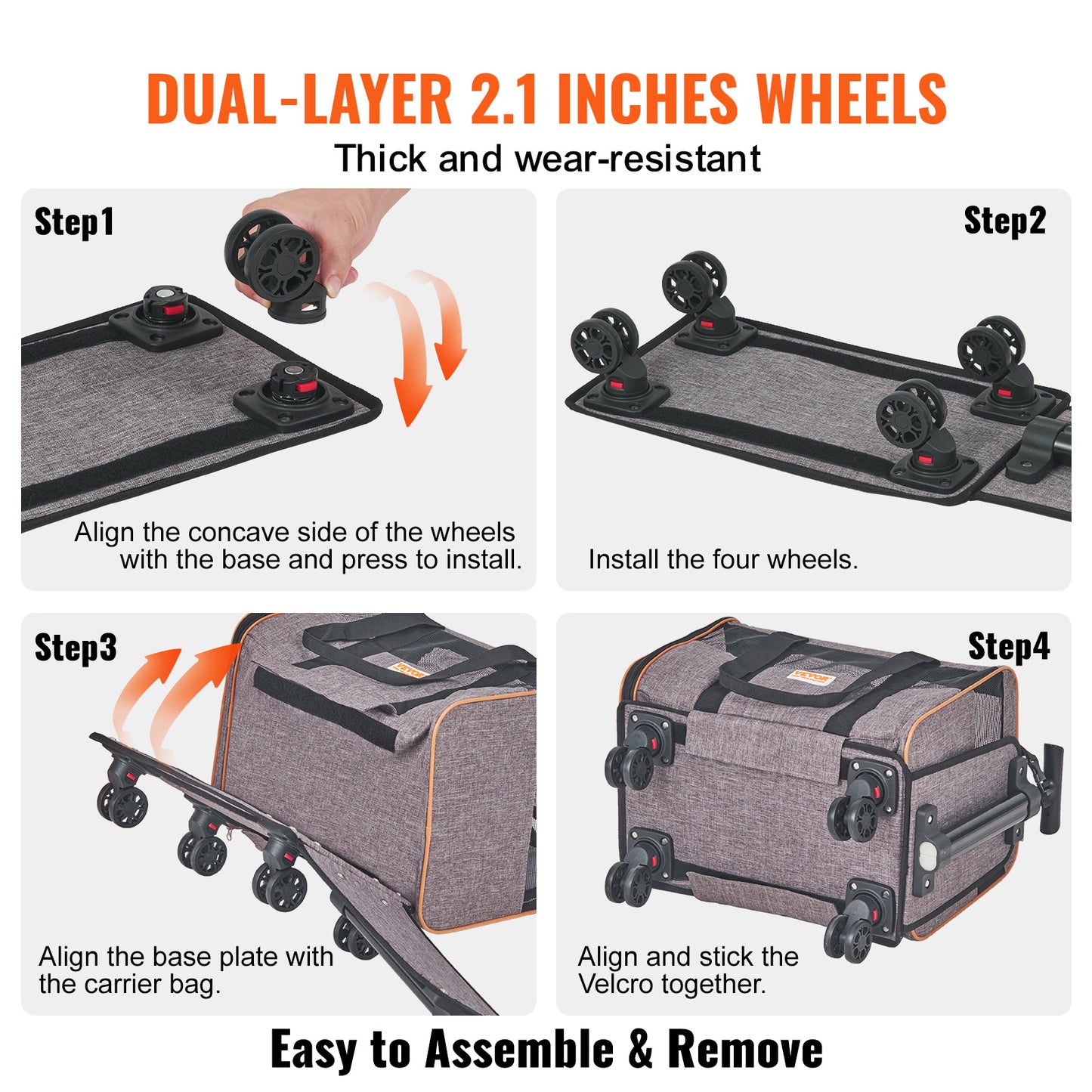 "Travel in Style and Comfort—VEVOR Cat Carrier with Wheels for Your Furry Companion!"