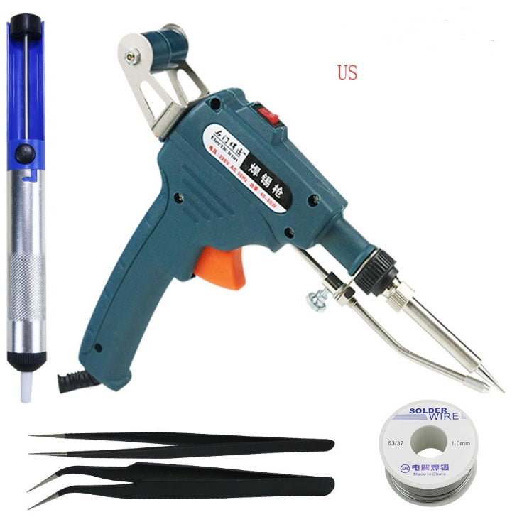 "Solder Like a Pro: Automatic Tin Soldering Machine with Manual Gun"