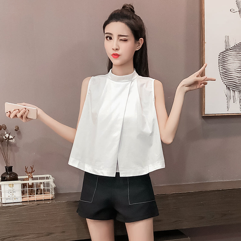 Pullover All-match Shirt Loose Short Top Trend
