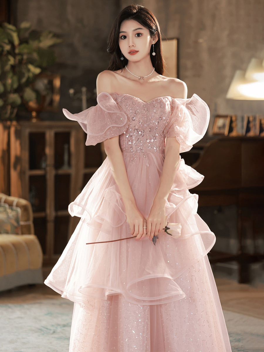 Socialite Style Host Art Exam Super Fairy Engagement Banquet Dress