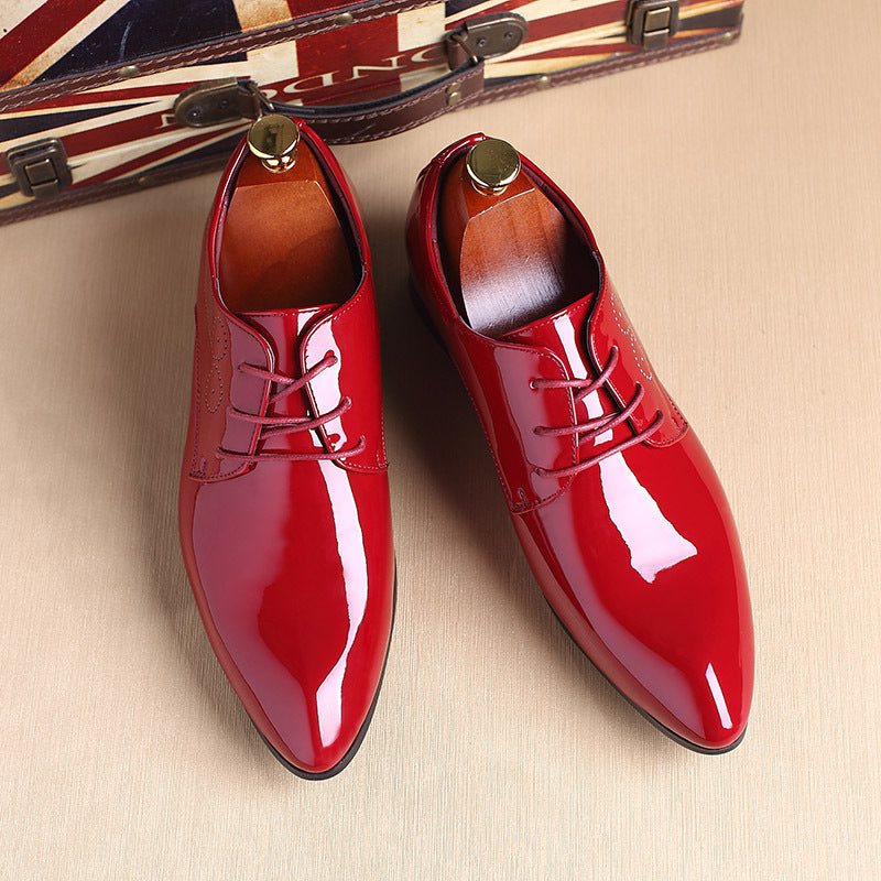 "Step Up Your Style: Sleek Black Leather Slip-On Shoes for the Modern Man"