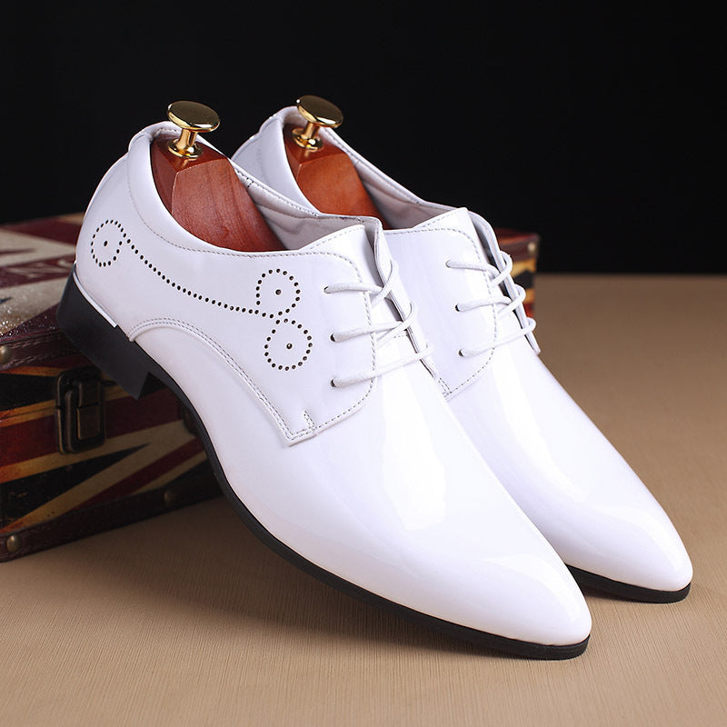 "Step Up Your Style: Sleek Black Leather Slip-On Shoes for the Modern Man"