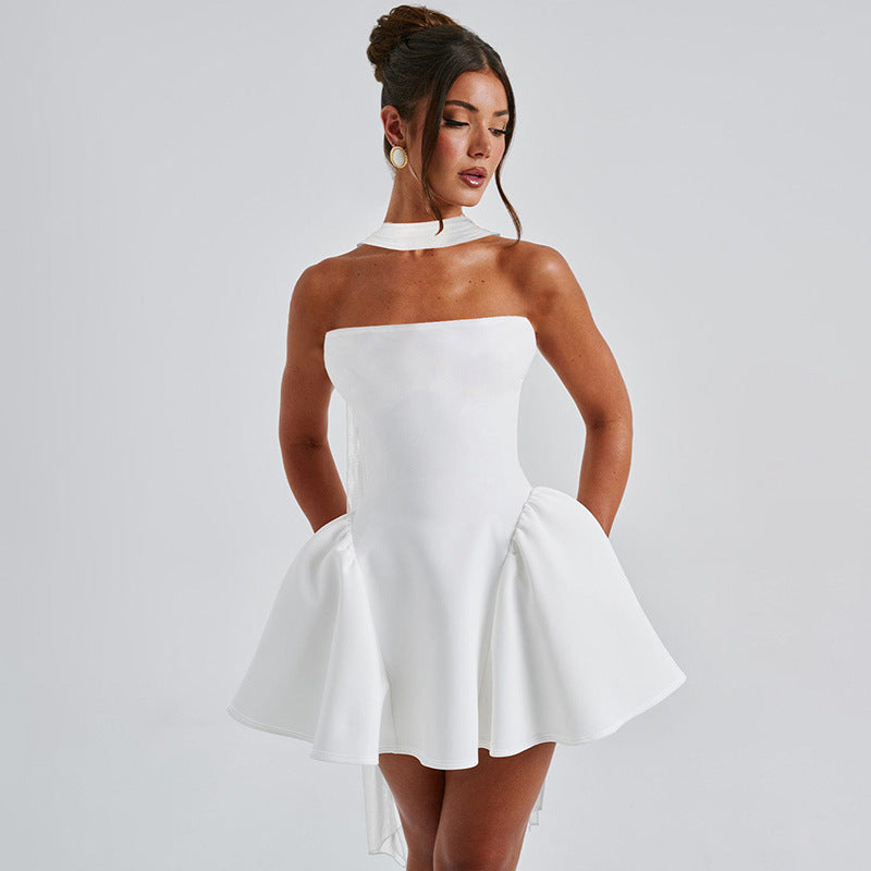 "TikTok's Hottest Dress: Sexy Tube Top with Back Zipper for Party Queens"