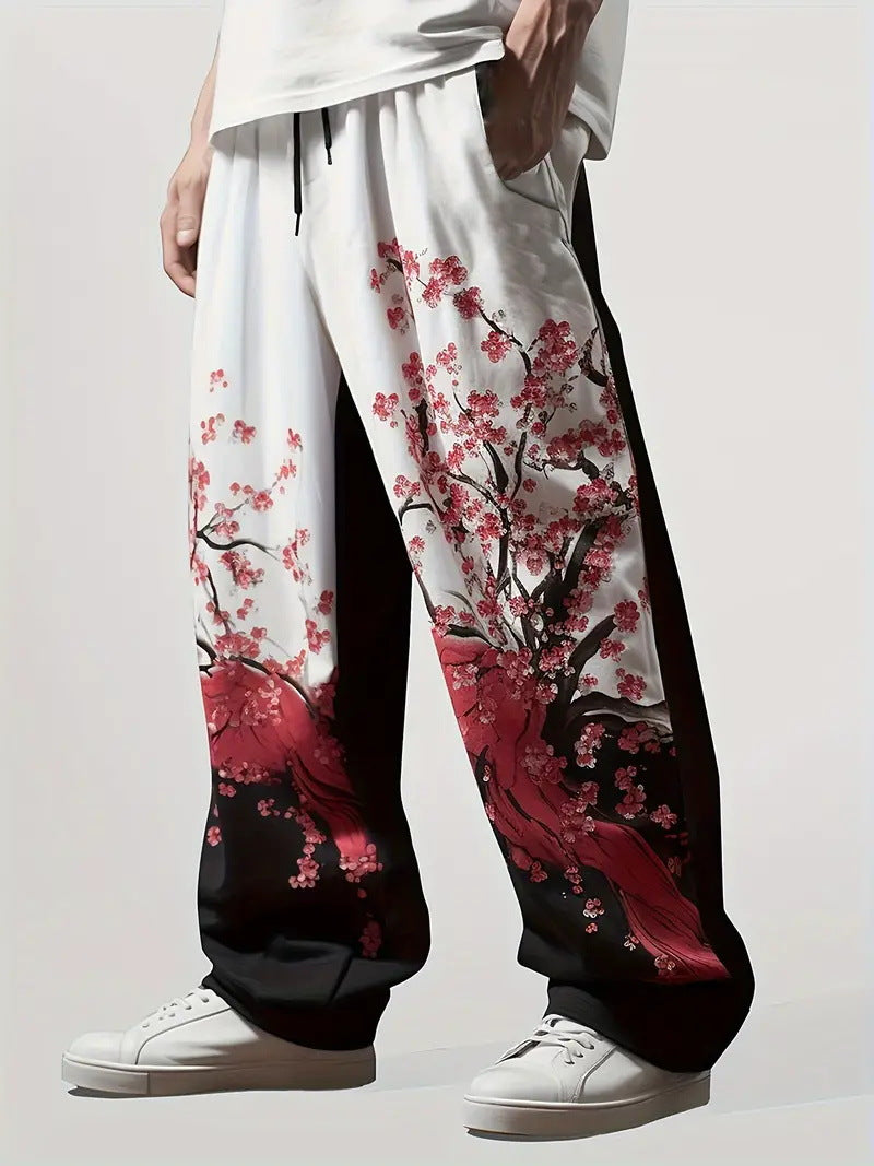 "Step Up Your Comfort Game: Digital Printing Casual Elastic Pants for Men"