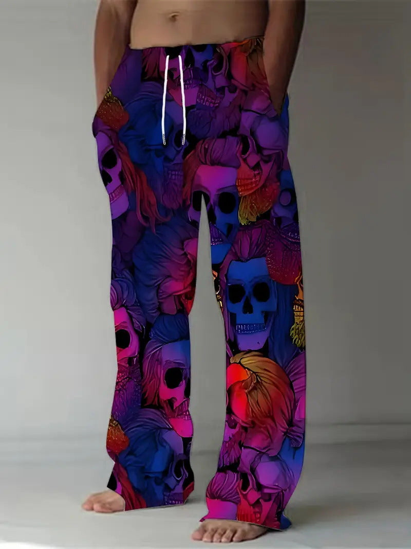 "Step Up Your Comfort Game: Digital Printing Casual Elastic Pants for Men"
