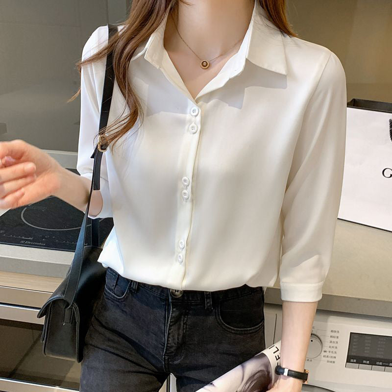 Chiffon Shirt Women Show Thin Fashion Design Sense