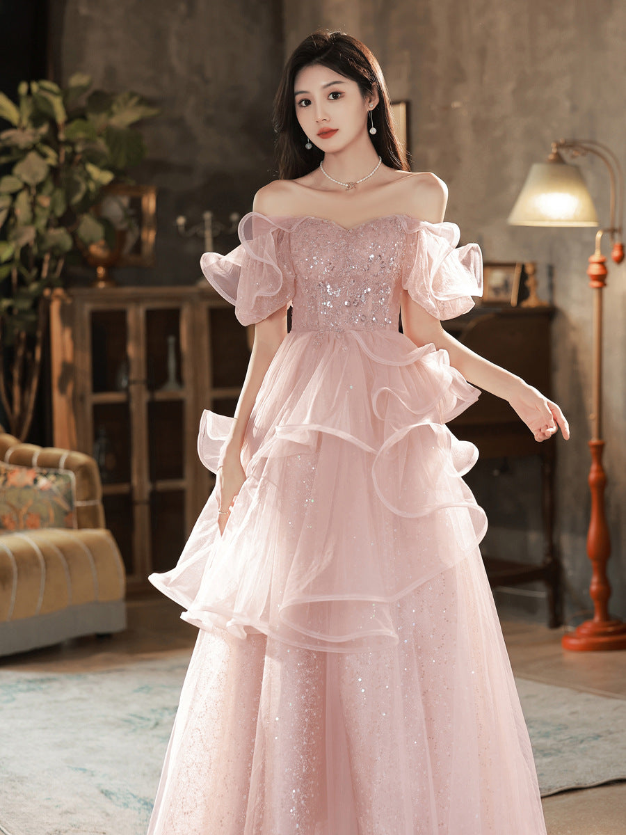 Socialite Style Host Art Exam Super Fairy Engagement Banquet Dress