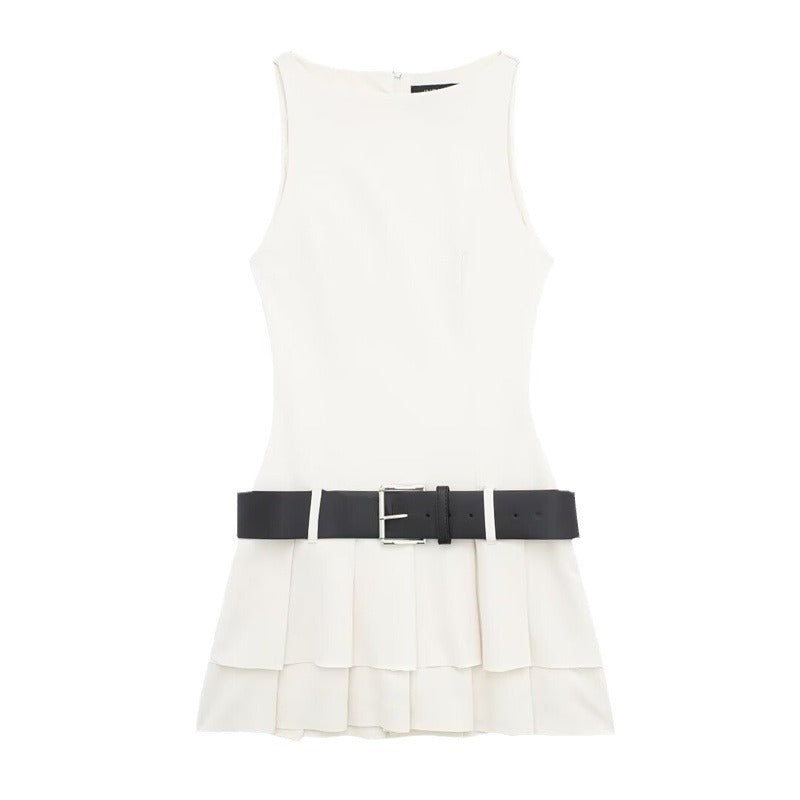 : "Elevate Your Style: Unleash the Power of Our High-Grade Sleeveless Vest Dress!"