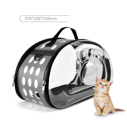 Foldable Cat Carrier Bag - Lightweight, Breathable, and Portable for Travel