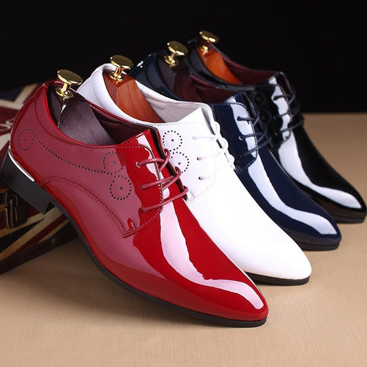 "Step Up Your Style: Sleek Black Leather Slip-On Shoes for the Modern Man"