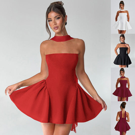 "TikTok's Hottest Dress: Sexy Tube Top with Back Zipper for Party Queens"