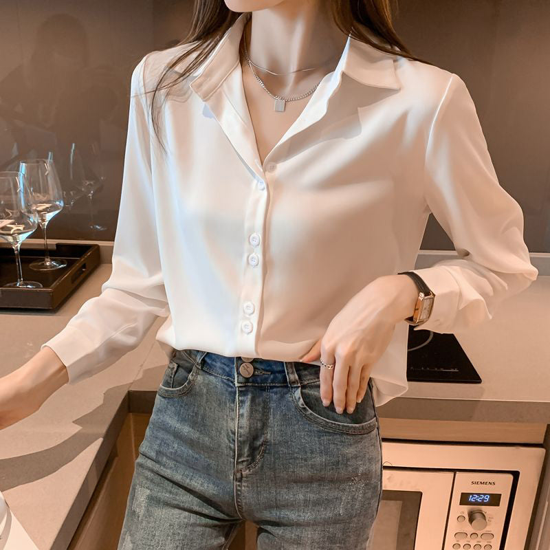 Chiffon Shirt Women Show Thin Fashion Design Sense