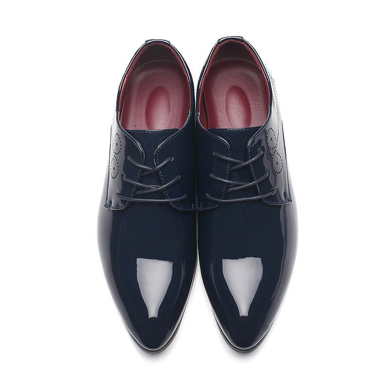 "Step Up Your Style: Sleek Black Leather Slip-On Shoes for the Modern Man"