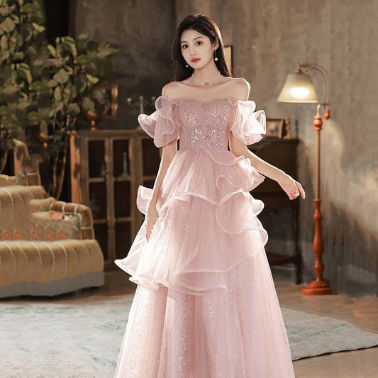 Socialite Style Host Art Exam Super Fairy Engagement Banquet Dress