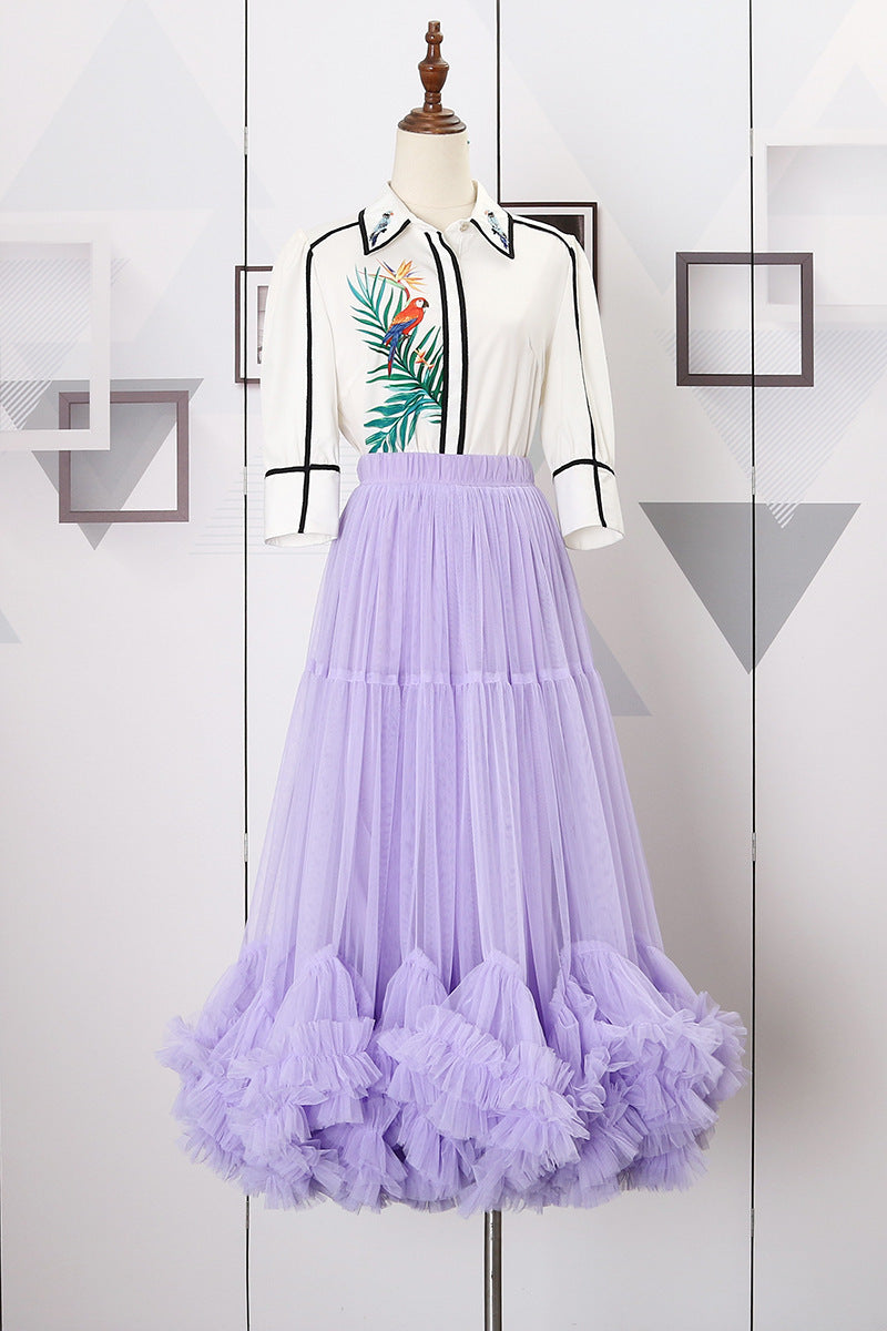 "Twirl in Style: Mesh Skirt That Defines Your Personality"