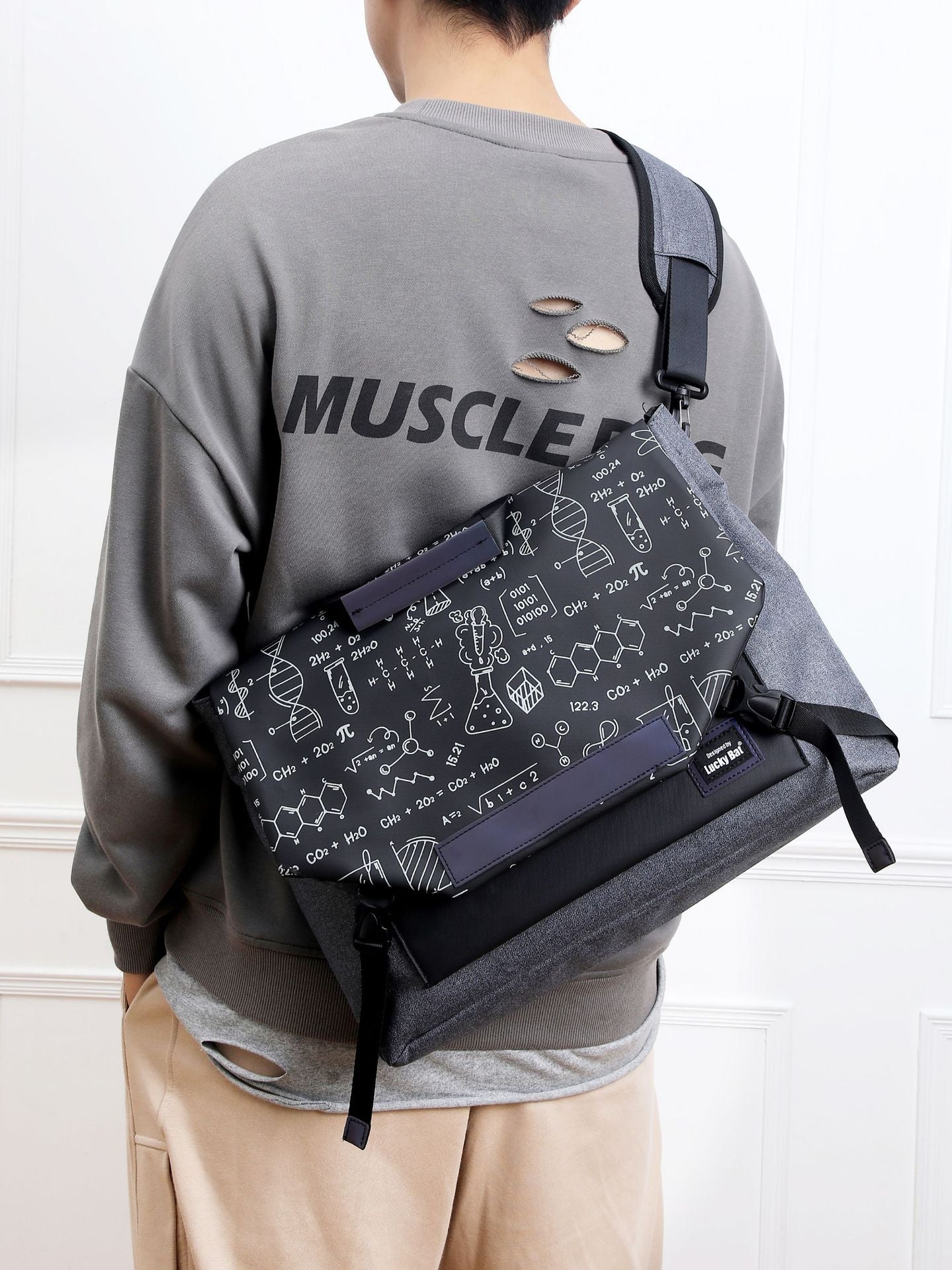 Laptop Bag Portable Messenger Bag Gaming Notebook Large Capacity Shoulder Bag