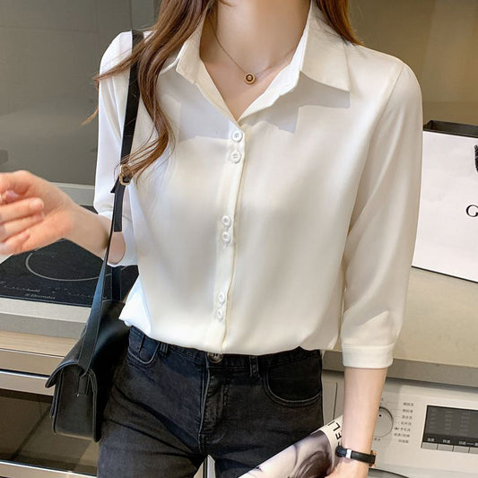 Chiffon Shirt Women Show Thin Fashion Design Sense